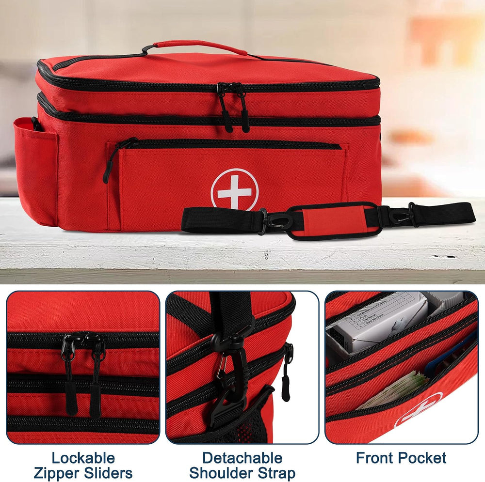 Medicine Organizer and Storage Bag Empty, Family First Aid Box, Pill Bottle O...