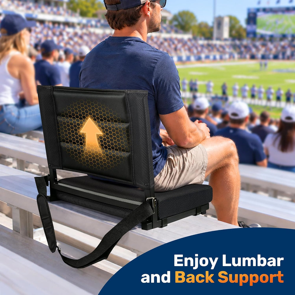 Stadium Seats for Bleachers, Bleacher Chairs with Back Support and Cushion