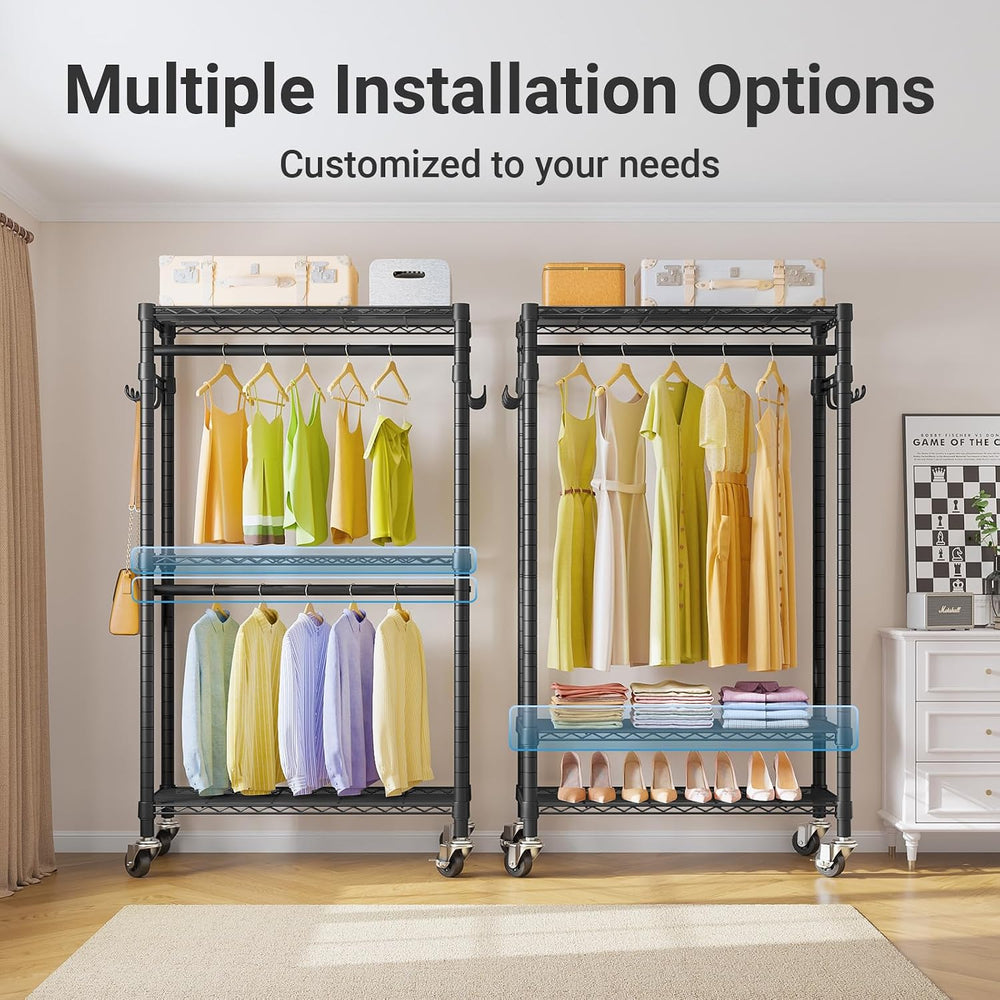 VIPEK R2 Mini Rolling Clothes Rack Portable Closet for Hanging Clothes