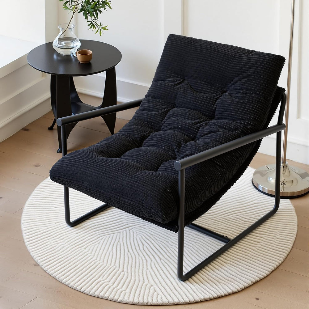 Modern Accent Chair for Living Room,Arm Chair with Metal Frame,Upholstered Ar...
