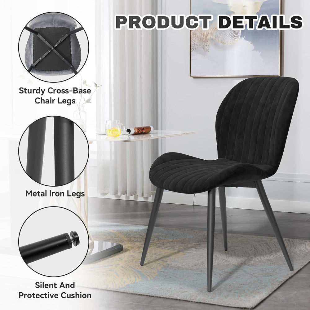 Modern Dining Room Chairs, Velvet Dining Chairs Set of 6