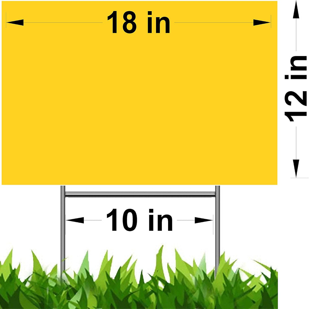 Yard Signs 10 Blank Signs (yellow) 12"x18" x 4 mm Corrugated Plasti...