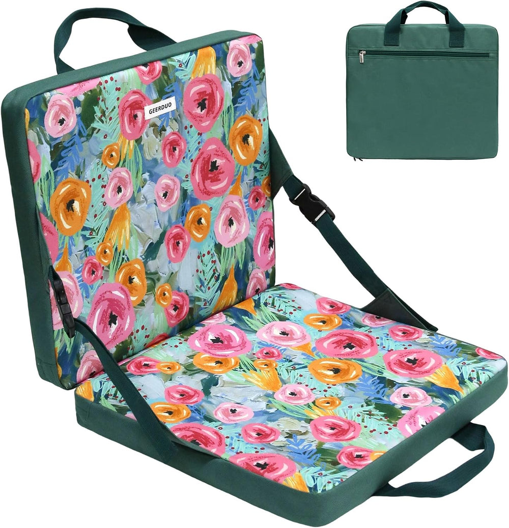 Portable Stadium Seat Cushion with Back Support - Waterproof Bleacher Pad for...