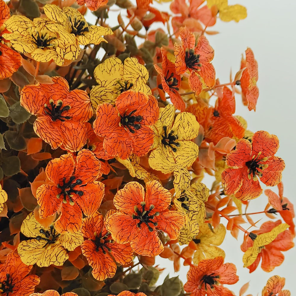Outdoor Fall Artificial Flowers - 2 Pack Topiary Flower Balls with Ground Sta...