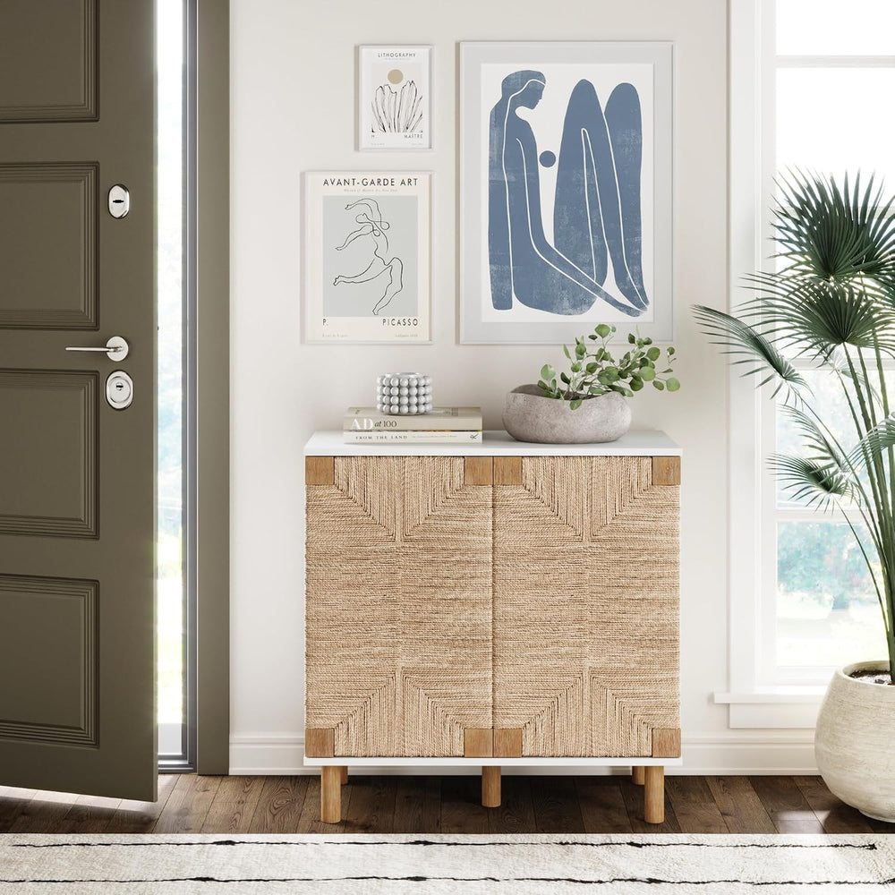 Nathan James Beacon Accent Buffet Sideboard Storage Cabinet with Adjustable I...