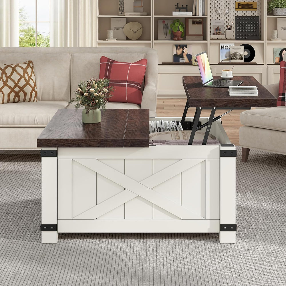 EnHomee Lift Top Coffee Table with Storage, 35.7" W Square Coffee Tables...