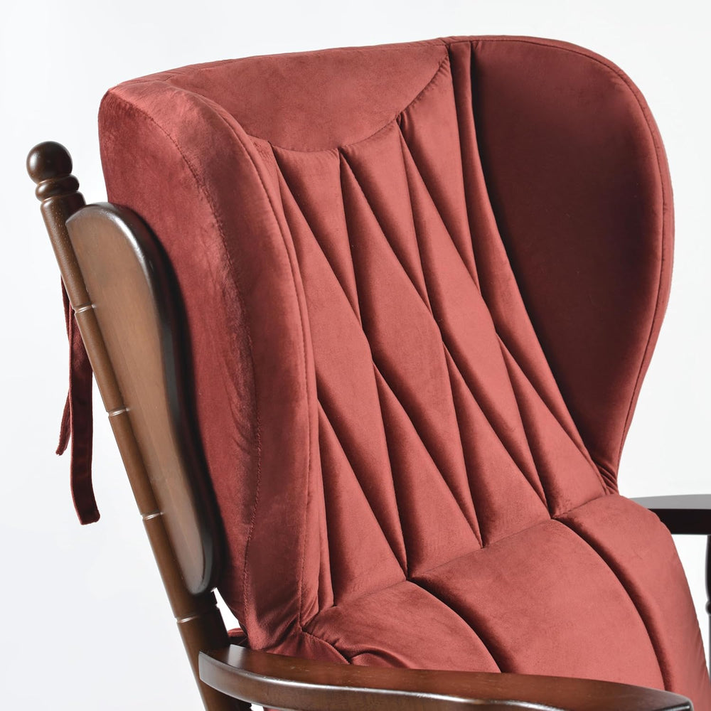 Comfort Deluxe Glider Chair and Ottoman Set (Burgundy)