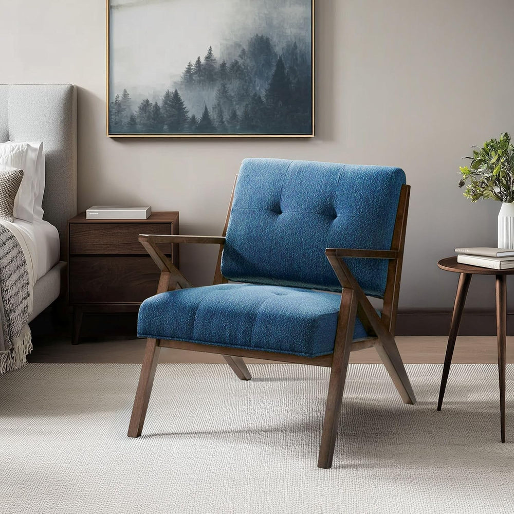 INK+IVY Rocket Mid,Century Modern Accent Chairs for Living Room with Solid Wo...