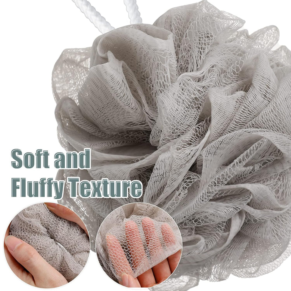 Shellwei 32 Pcs Bath Sponge Shower Loofahs Bulk 60 g Charcoal Large Mesh Puff...