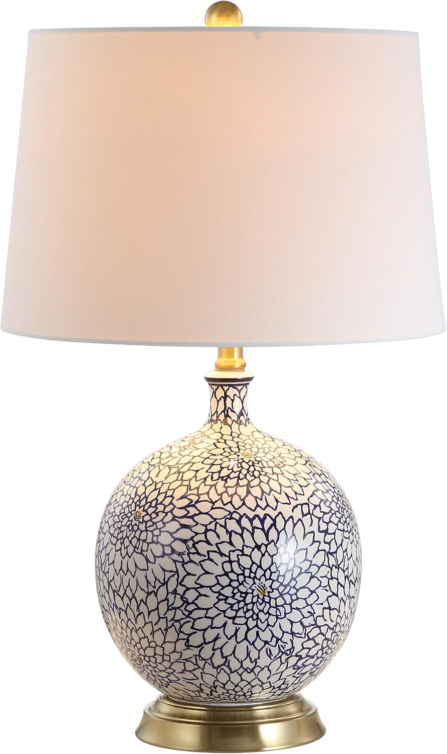 SAFAVIEH Lighting Orianna Table Lamp, 25″ Ceramic Blue/White TBL4104A