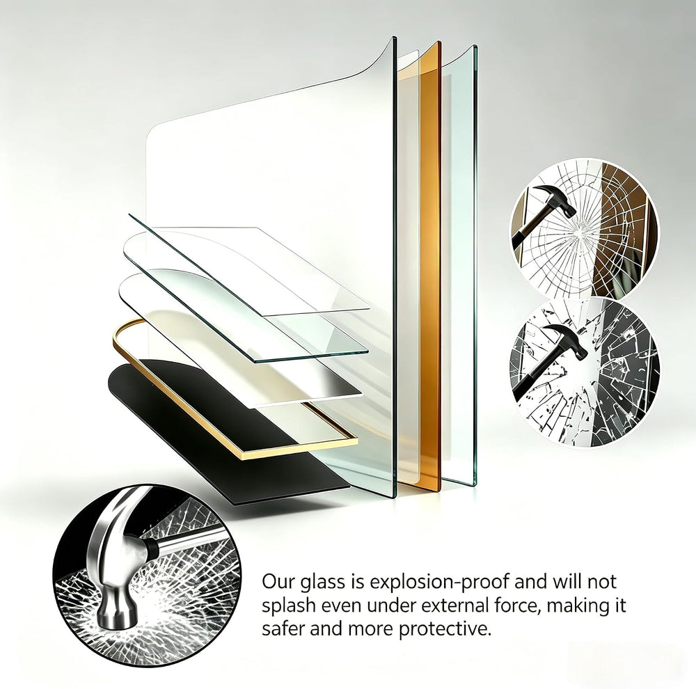 14" x 48" Arched Full Length Mirror Gold Frame Over Door & Wall...