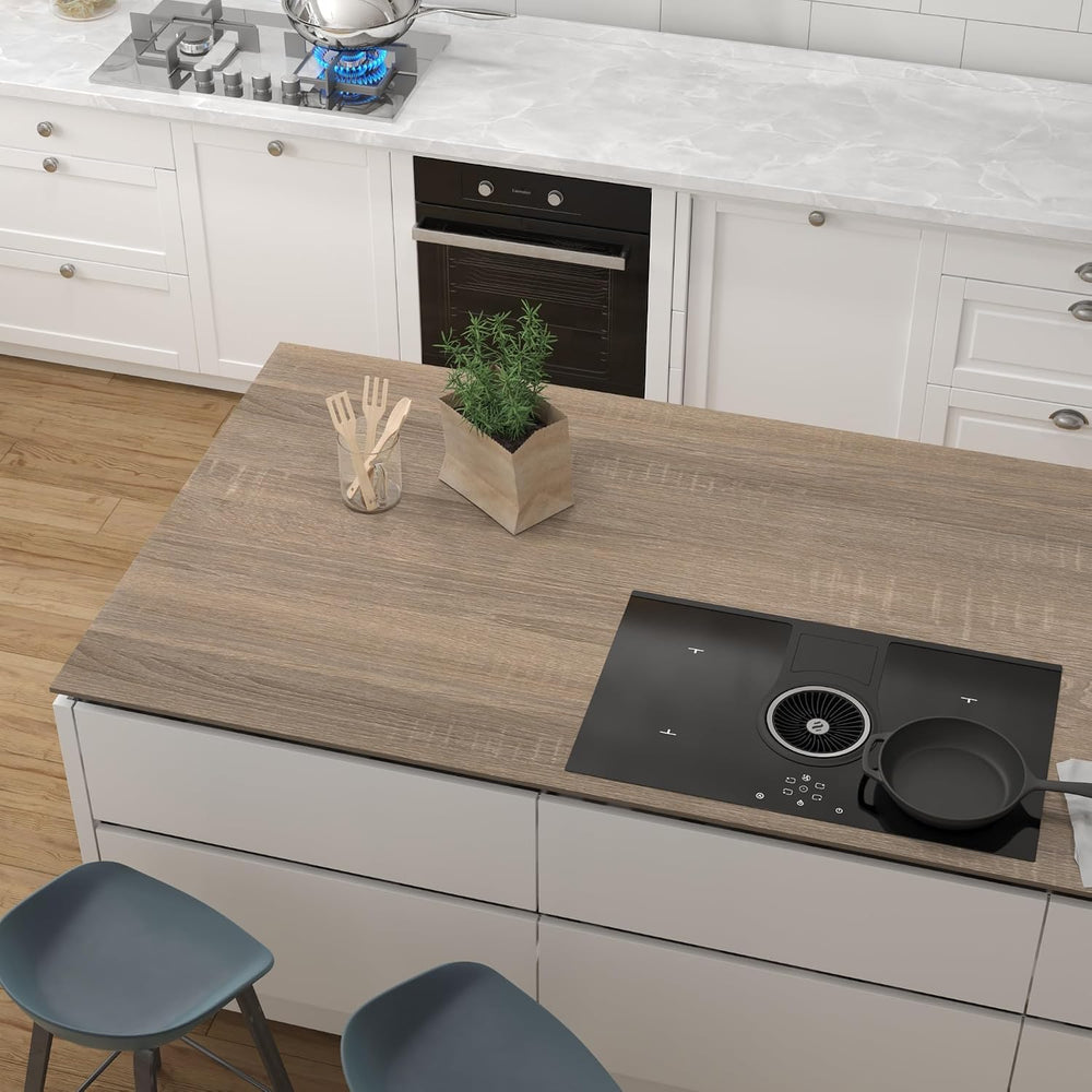 JSEVEM 24"×197" Light Brown Wood Grain Wallpaper Peel and Stick Woo...