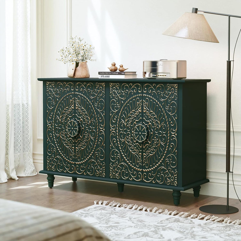 ARTPOWER Sideboard Buffet Cabinet with Storage, 48" Decorative Accent Ca...