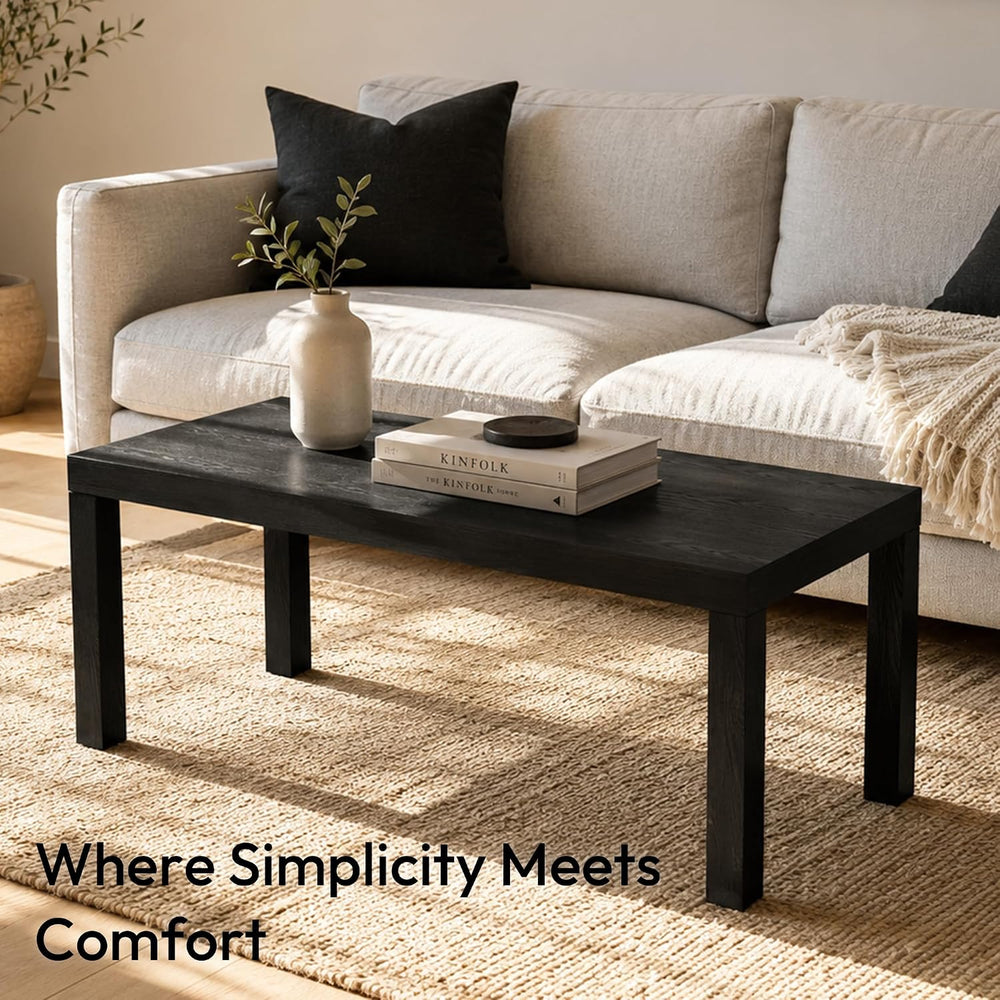 Bayan Coffee Table, Square Side Table or Small Spaces, Living Room, Black