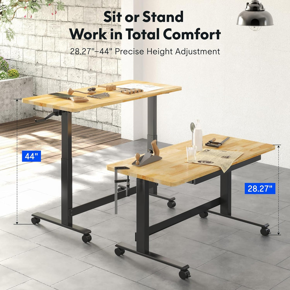 FLEXISPOT Adjustable Workbench, 47.2" x 23.6" Work Table with Hand ...