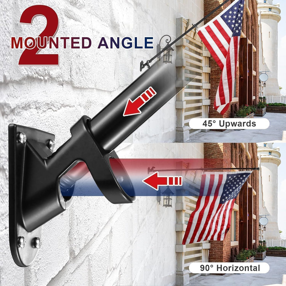 American Flag with Pole Kit - Includes 5ft Tangle Free Metal Flag Pole,4x6 Em...