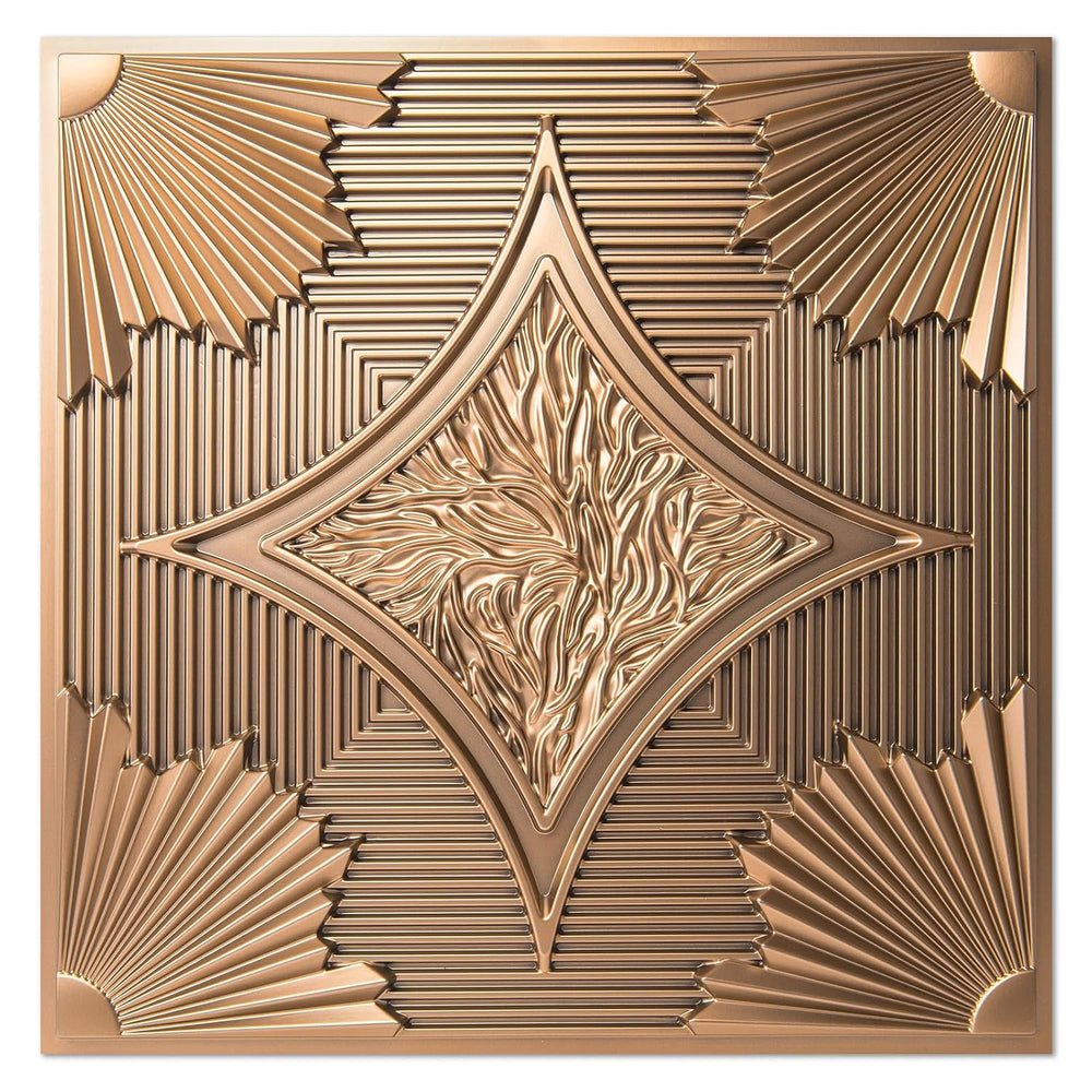 Art3d 12-Pack Waterproof 3D Drop Ceiling Tiles, 24 x 24 in, Bronze