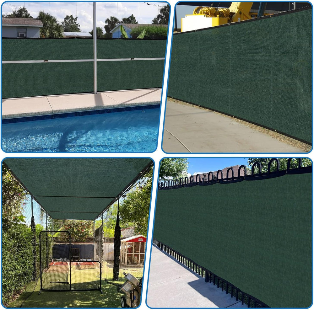 TANG Fence Privacy Screen Green 6 Feet x 30 Feet Outdoor Shade Cloth with Gro...