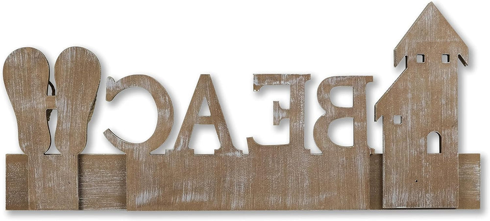 SAILINGSTORY Beach Sign Coat Rack Wall Mounted Coat Hanger Beach Decor