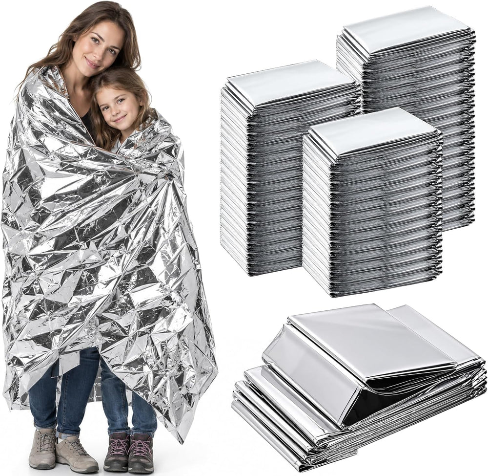 Emergency Blanket for Camping & Survival 30 Packs, 84" L x 52" ...