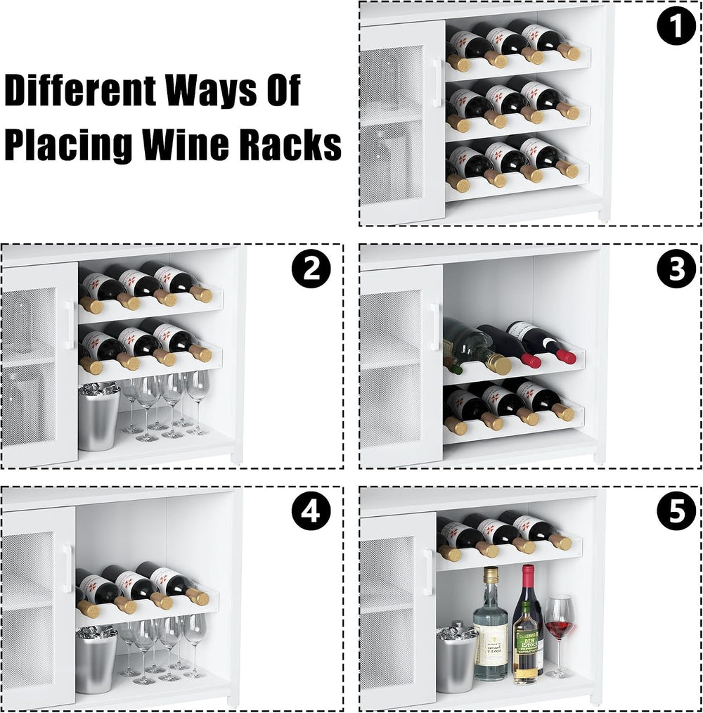 GAOMON Wine Bar Cabinet with Detachable Wine Rack, Bar Cabinet with Storage S...