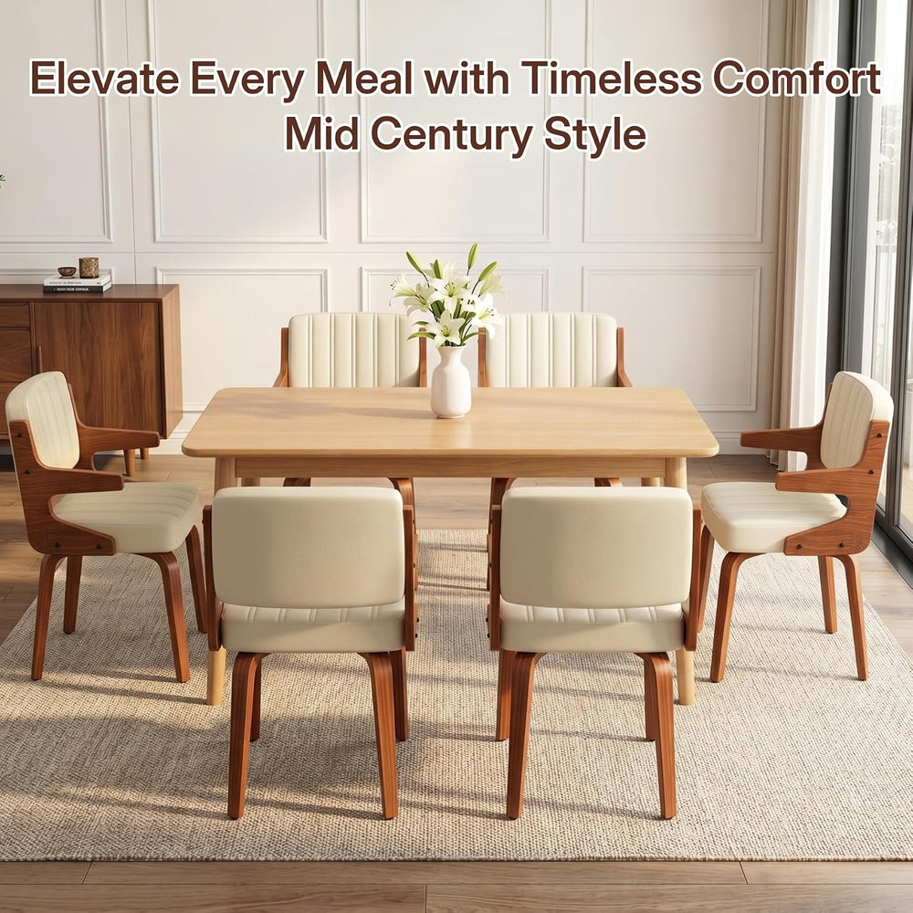 Dining Chairs Set of 4,Mid Century Modern Kitchen Chair with Hanging Arm