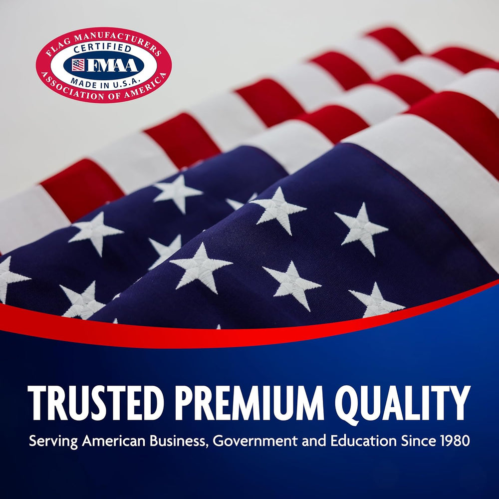 American Flag for Outside 3x5 - Made in USA, Durable Nylon with Brass Grommet...