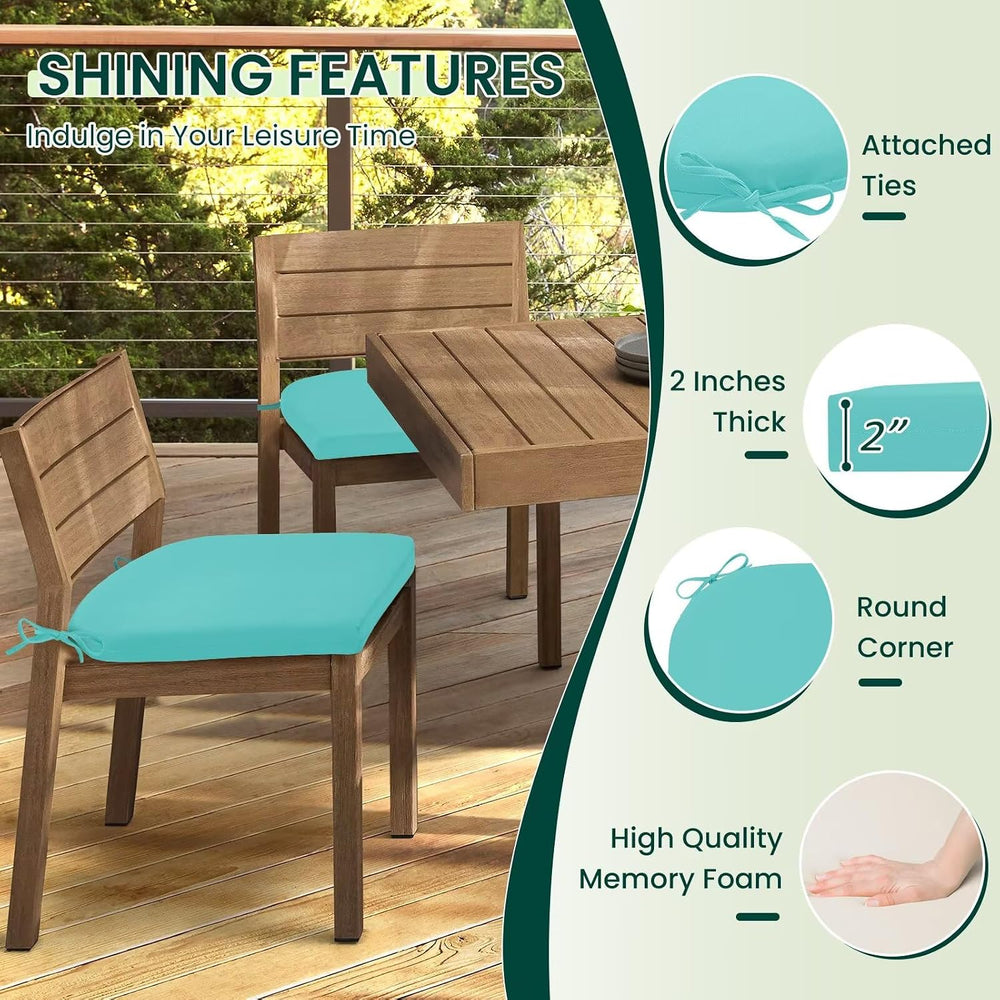 HARBOREST Outdoor Chair Cushions Set of 4, Water Resistant Patio Chair Cushio...