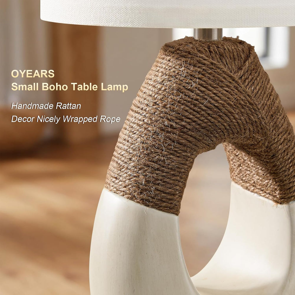 OYEARS 19” Boho Table Lamps Bedroom Living Room,Suitable for Small Space,Farm...