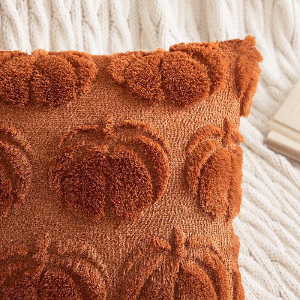 MIULEE Fall Pillow Covers Pumpkin Fall Decor 24x24 Dark Rust