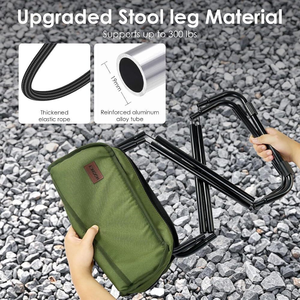 MOONCY 16-Inch Collapsible Stool, Portable Aluminum Alloy Pocket Chair with S...