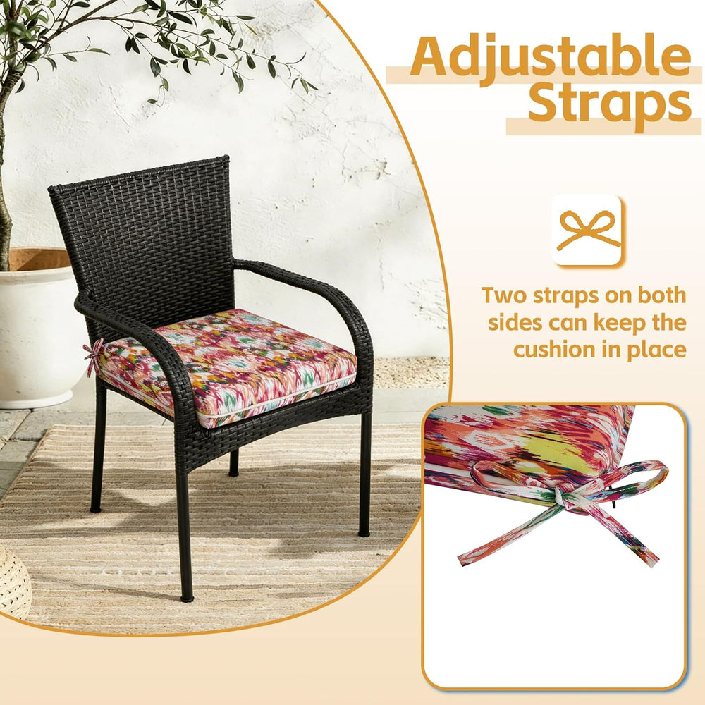 COZYVIDA Outdoor Chair Cushions Set of 4, 20"x20" Square Seat Pads ...