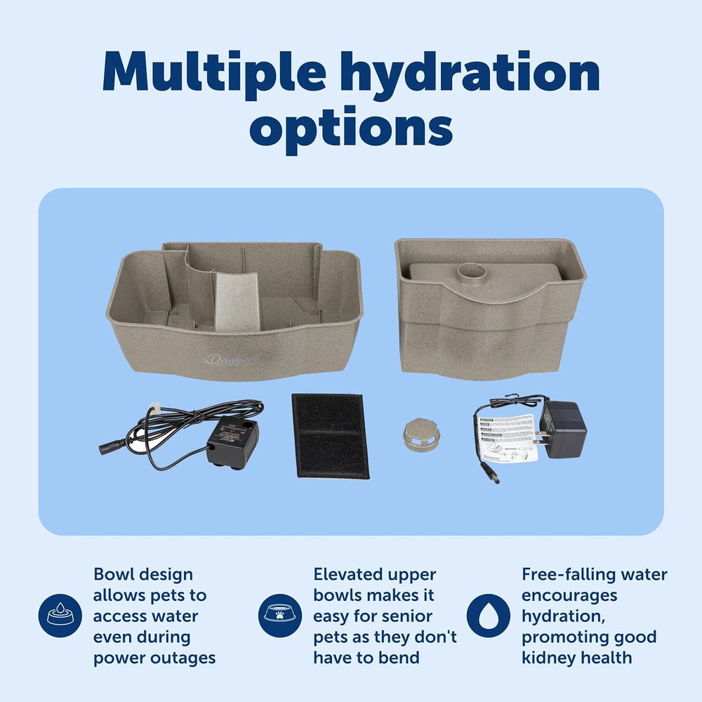 PetSafe Drinkwell Multi-Tier Pet Fountain, Cats & Dogs, Large