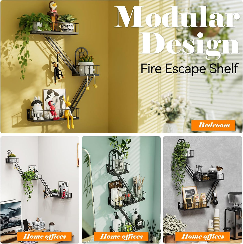 Black Fire Escape Shelf