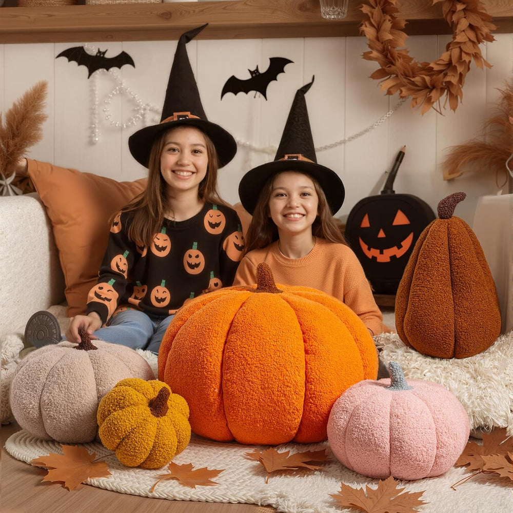 Lanpn Fall Pumpkin Pillows Set of 2, Halloween Decoration Decorative Throw Pi...