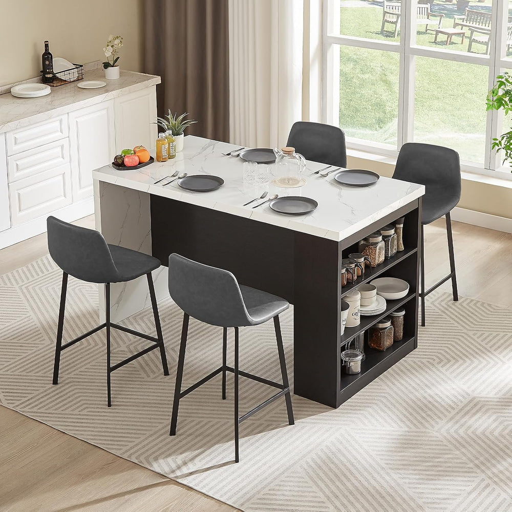 ONBRILL 61 x 31 Inch Large Kitchen Island Table, Whole Board of Tabletop
