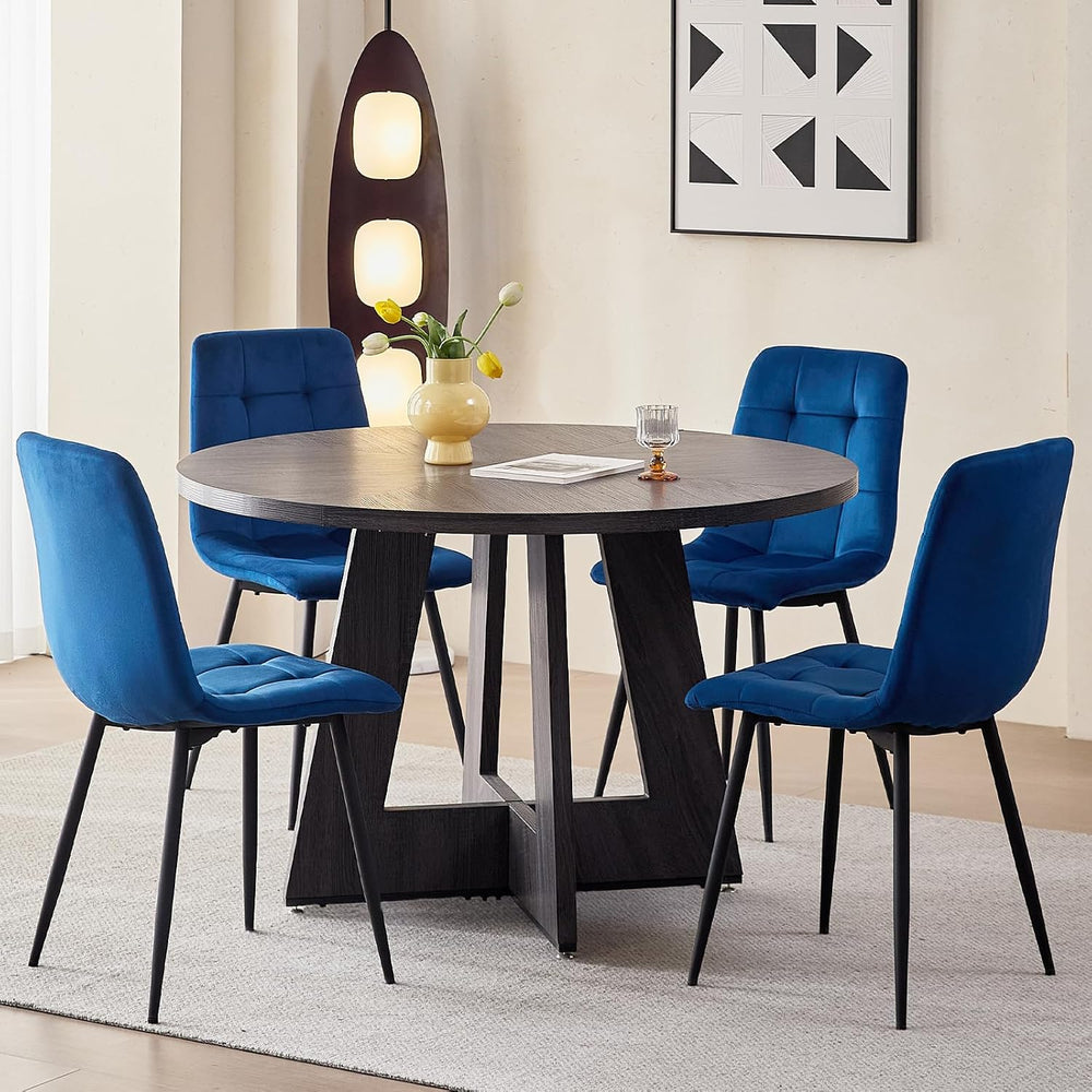 Blue Velvet Dining Chairs Set of 4 Kitchen & Dining Room Chairs