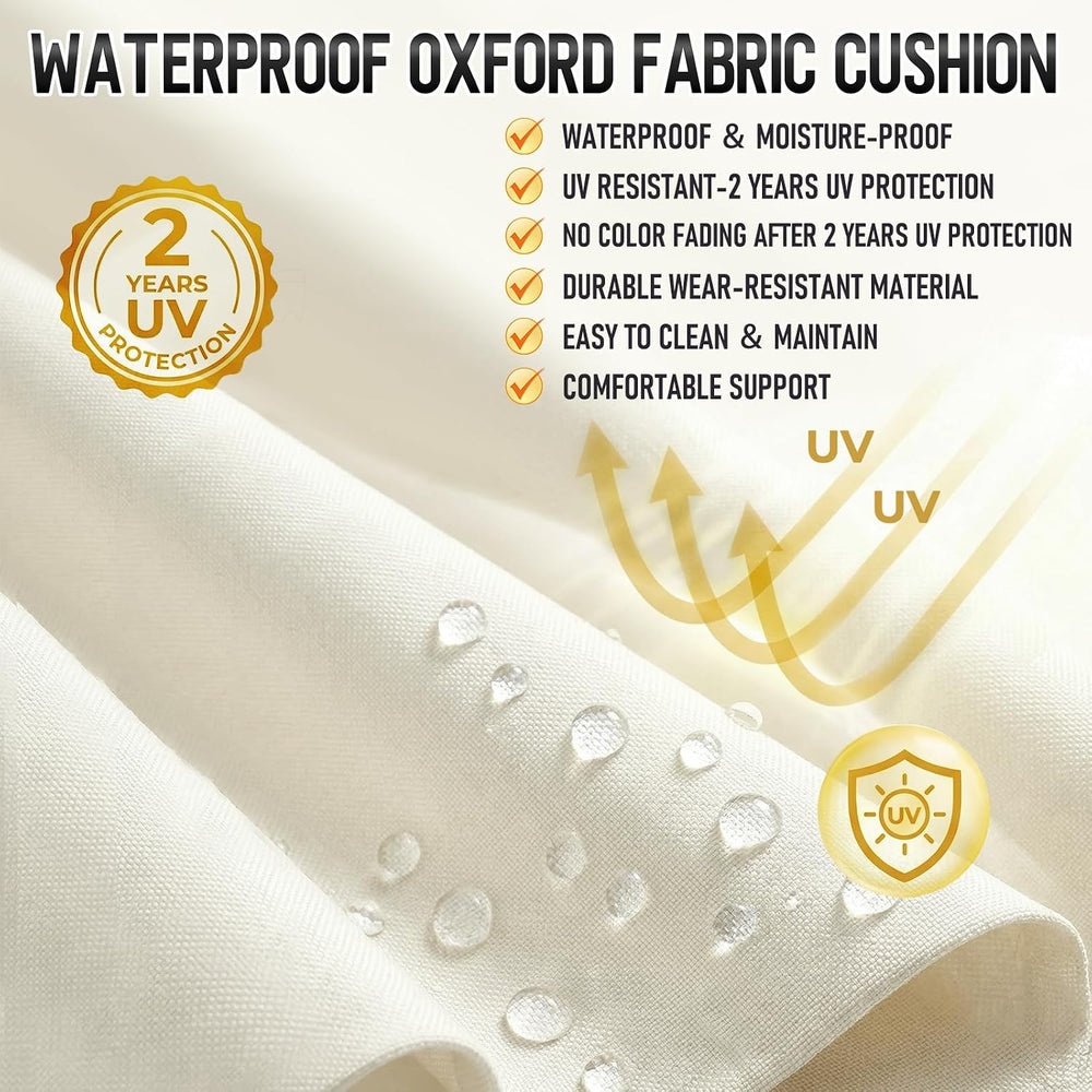 4 Pack 19x19 Inch Shredded Foam Chair Cushions with Straps