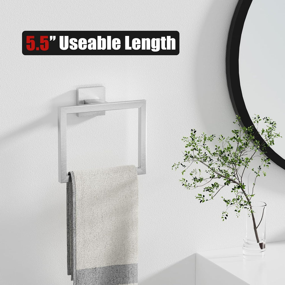 10-Pieces Brushed Nickel Bathroom Accessories Set 23.6 Inch Towel Bar Set.