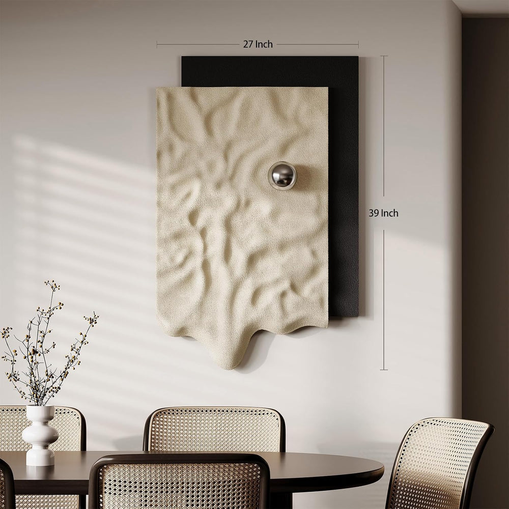 Large 3D Textured Abstract Wall Art for Living Room, Vertical Modern 28x39