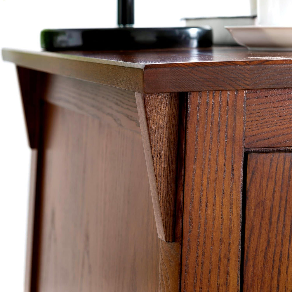 Leick Home Mission Cabinet End Table, 15", Russet