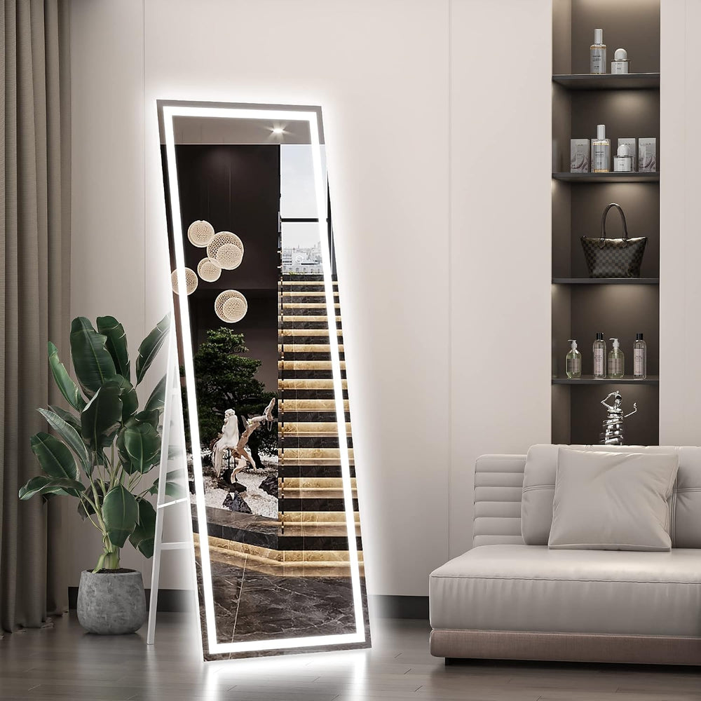 Hasipu Full Length Mirror with Lights, 56" x 15.8" LED Floor, Full ...