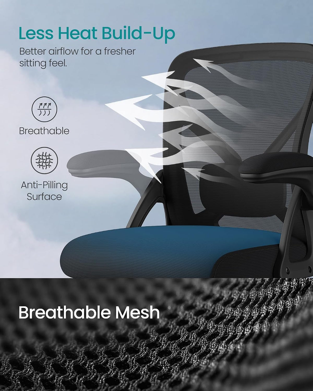 SONGMICS Drafting Chair, Ergonomic Tall Office Chair for Standing Desk