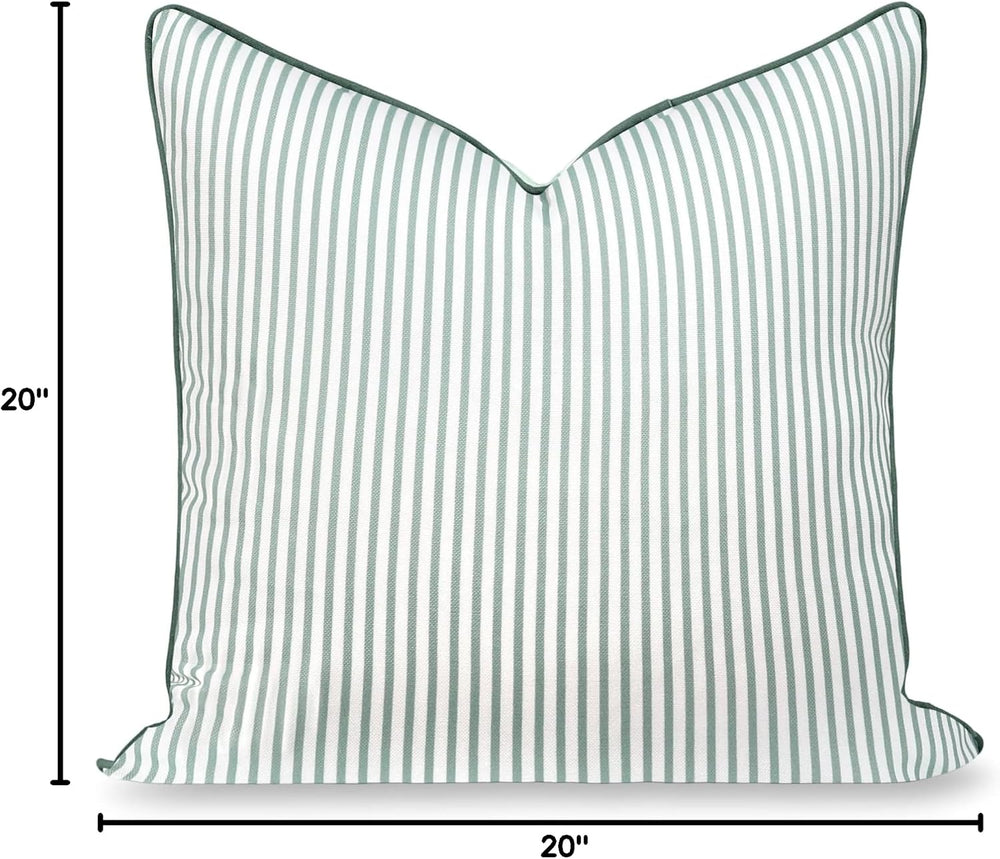 Hofdeco Premium Coastal Grandmillennial Patio Indoor Outdoor Throw Pillow Cov...
