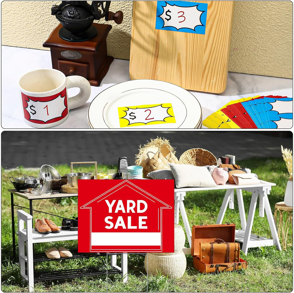 Buryeah Yard Sale Feather Flag Signs Set, 1 Pack 7ft Yard Sale Banner with Po...