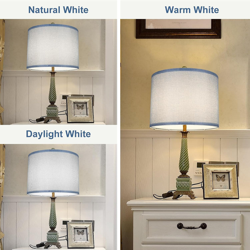 Lamp Shades Set of 2, Drum Lampshade for Table Lamps Floor Lamp, 13" Top...