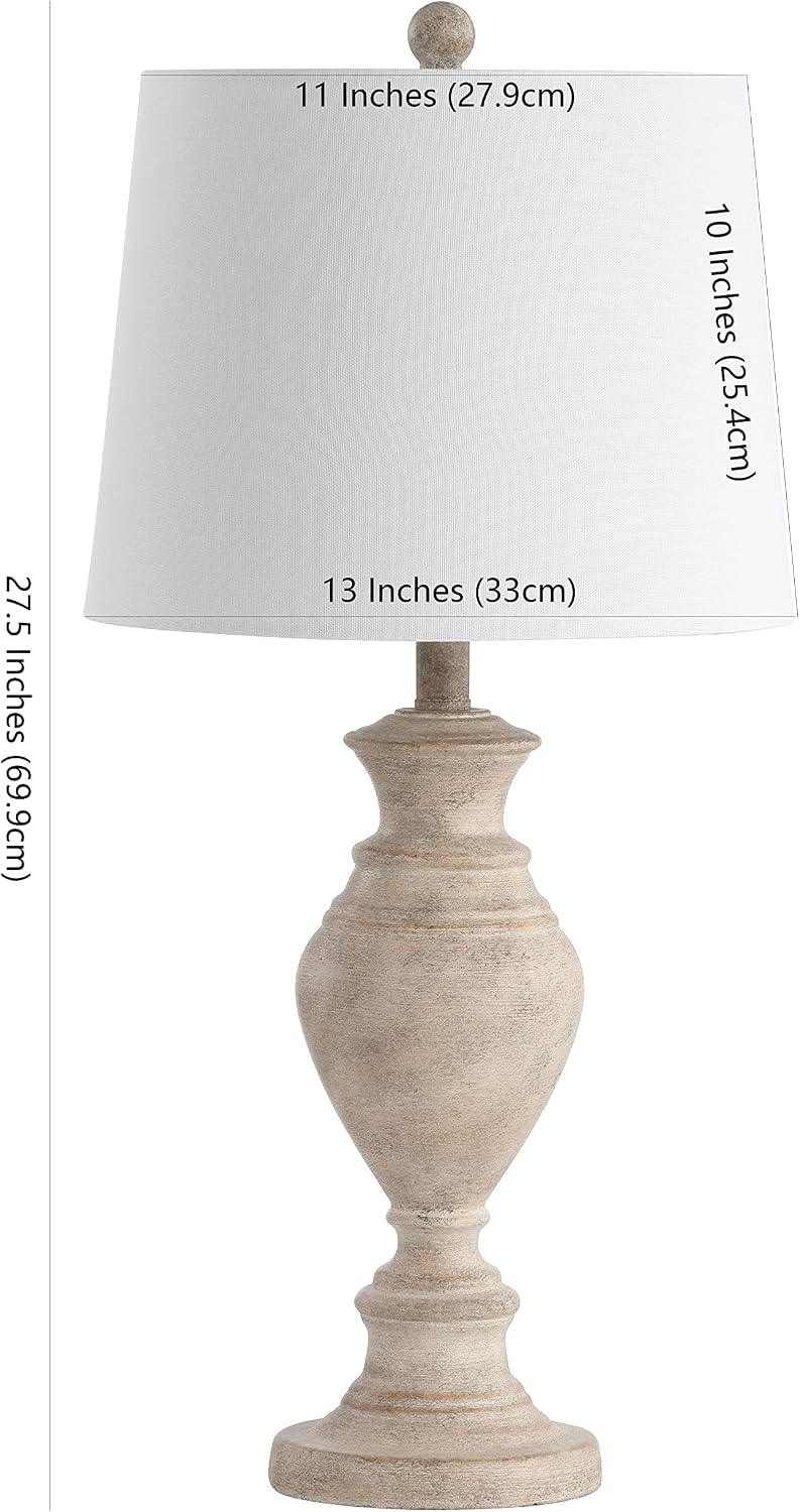SAFAVIEH Lighting Collection Kyler Rustic Farmhouse Brown Wood Finish 28-inch...