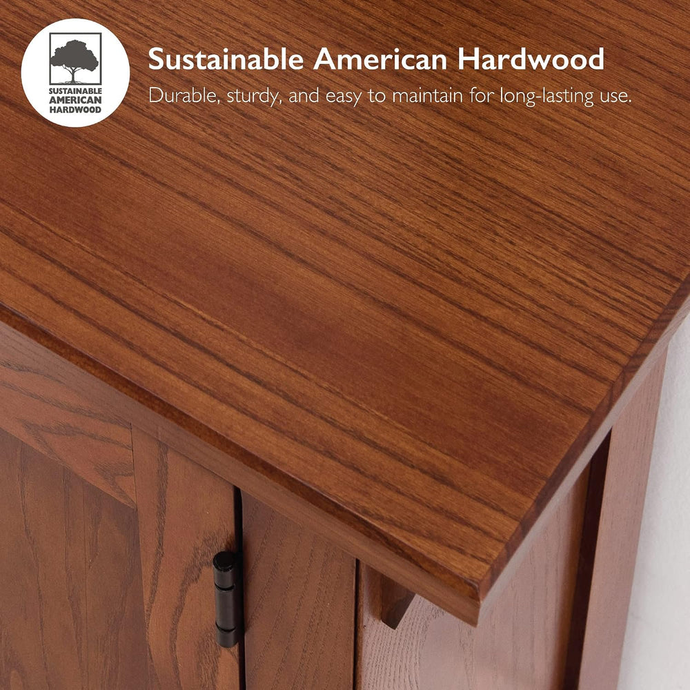 Leick Home Mission Cabinet End Table, 15", Russet