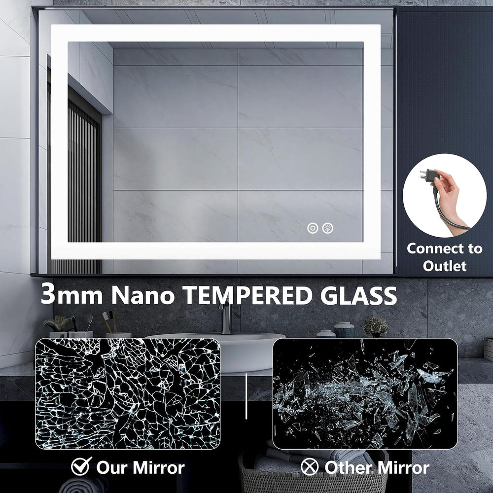 DUMOS 32.1"x40.1" LED Bathroom Mirror, Bathroom Vanity Mirror