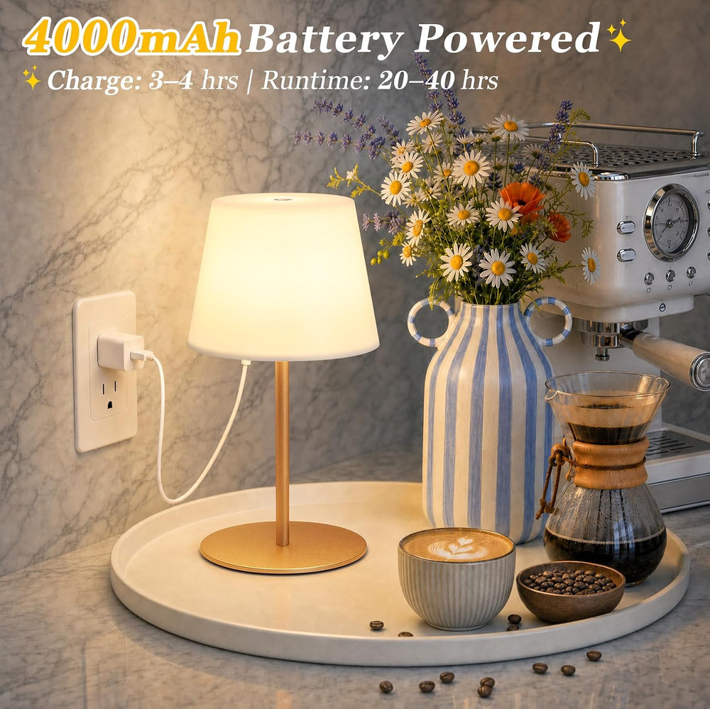 Shower Lamp Rechargeable Waterproof Lamp, Cordless Table Lamp for Bathroom